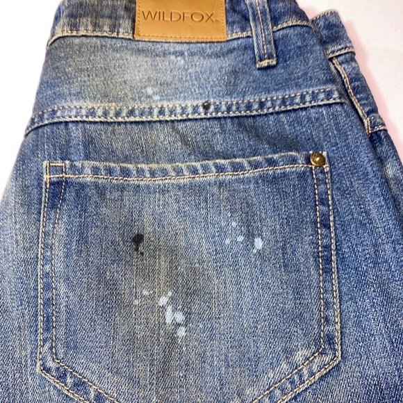 Wildfox cropped paint splatter distressed jeans - Picture 5 of 15